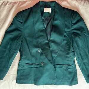 Vintage Pendleton Forest Green 100% Virgin Wool Blazer